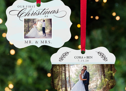 custom personalized first christmas ornament – Christmas ornament, holiday tree decoration or gift