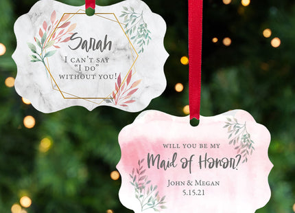 keepsake personalized maid of honor christmas ornament – Christmas ornament, holiday tree decoration or gift