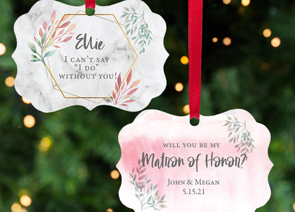 personalized persaonalized matron of honor christmas ornament – Christmas ornament, holiday tree decoration or gift