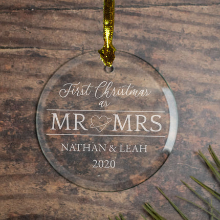 personalized personalized first xmas as mr & mrs christmas ornament – Christmas ornament, holiday tree decoration or gift