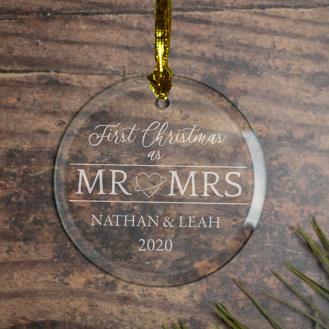 personalized personalized first xmas as mr & mrs christmas ornament – Christmas ornament, holiday tree decoration or gift