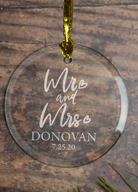 Personalized MR & MRS Christmas Ornament by ORNAMENT SHOP EXCLUSIVE Personalized Glass Ornament