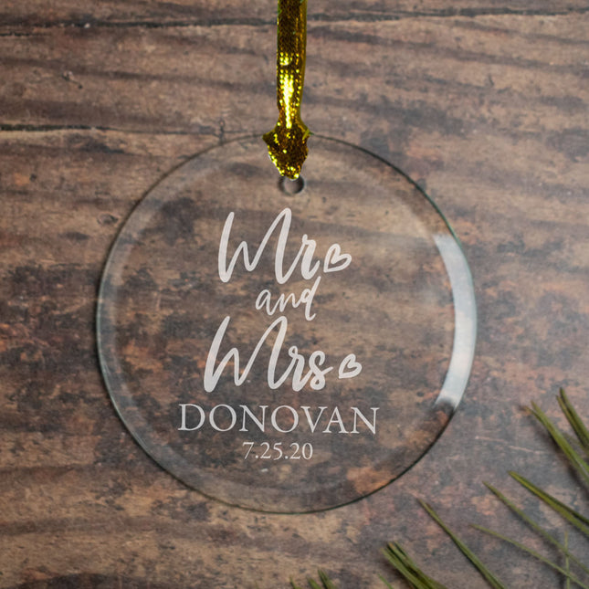personalized personalized mr & mrs christmas ornament – Christmas ornament, holiday tree decoration or gift
