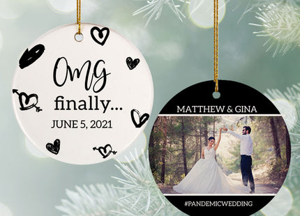 personalized personalized omg finally christmas ornament – Christmas ornament, holiday tree decoration or gift