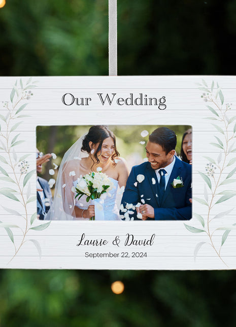 Personalized Wedding Picture Frame Christmas Ornament by ORNAMENTSHOP EXCLUSIVE Personalized Ornament