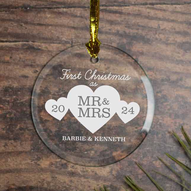 personalized personalized first christmas as mr. & mrs. christmas ornament – Christmas ornament, holiday tree decoration or g