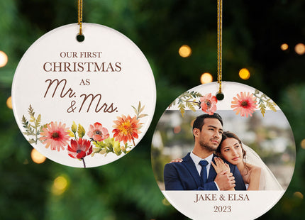 personalized personalized first christmas as mr. & mrs. christmas ornament – Christmas ornament, holiday tree decoration or g
