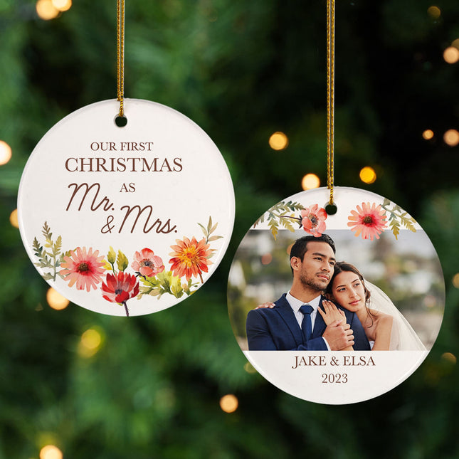 personalized personalized first christmas as mr. & mrs. christmas ornament – Christmas ornament, holiday tree decoration or g