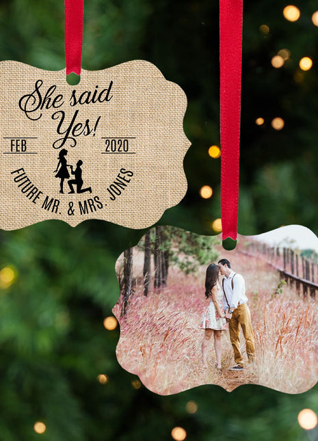 Personalized "Wedding Burlap" Ornament Personalized Ornament by ORNAMENT SHOP EXCLUSIVE