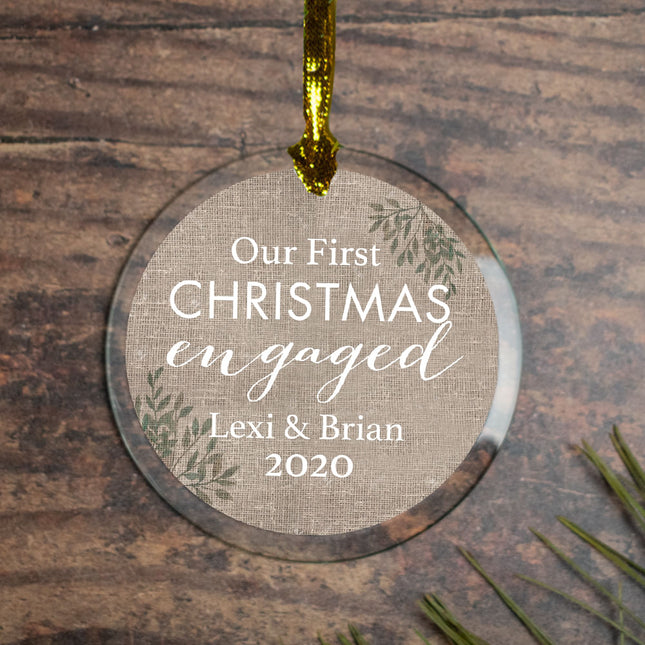 personalized personalized first christmas engaged christmas ornament – Christmas ornament, holiday tree decoration or gift