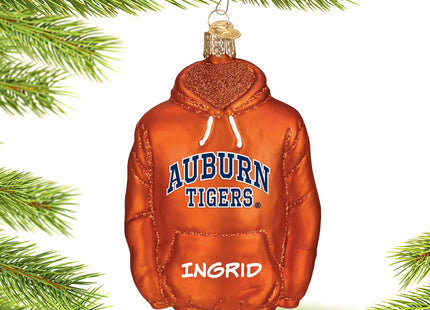 holiday personalized auburn university hoodie sweatshirt christmas ornament – Christmas ornament, holiday tree decoration or 