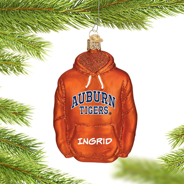 holiday personalized auburn university hoodie sweatshirt christmas ornament – Christmas ornament, holiday tree decoration or 
