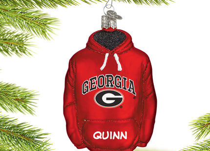personalized personalized university of georgia hoodie sweatshirt christmas ornament – Christmas ornament, holiday tree decor