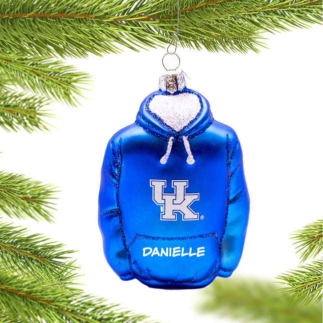 keepsake personalized university of kentucky hoodie sweatshirt christmas ornament – Christmas ornament, holiday tree decorati