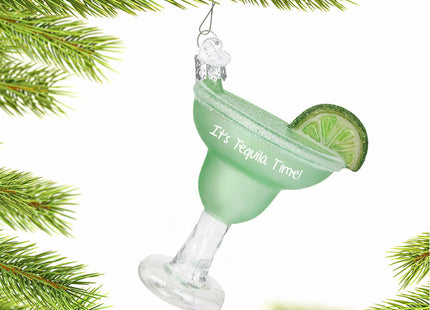 custom personalized original margarita with lime christmas ornament – Christmas ornament, holiday tree decoration or gift