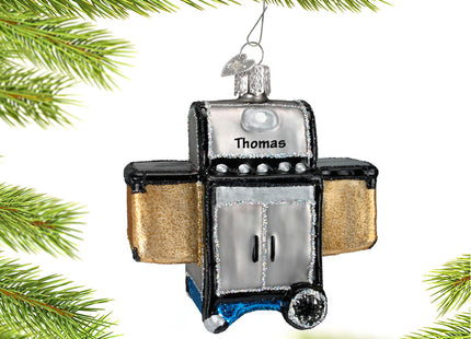keepsake personalized silver barbeque grill christmas ornament – Christmas ornament, holiday tree decoration or gift