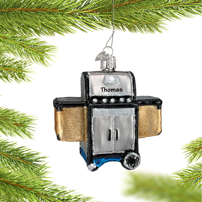 keepsake personalized silver barbeque grill christmas ornament – Christmas ornament, holiday tree decoration or gift
