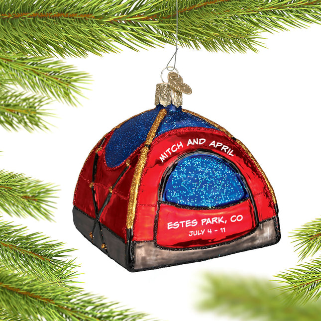 personalized personalized dome tent christmas ornament – Christmas ornament, holiday tree decoration or gift