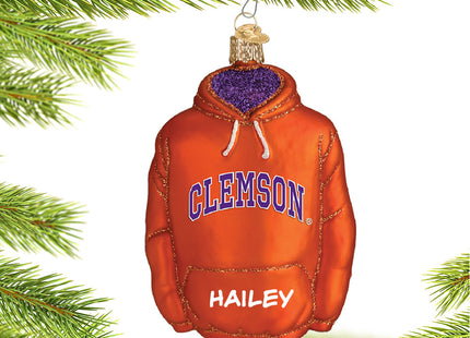 holiday personalized clemson university hoodie sweatshirt christmas ornament – Christmas ornament, holiday tree decoration or