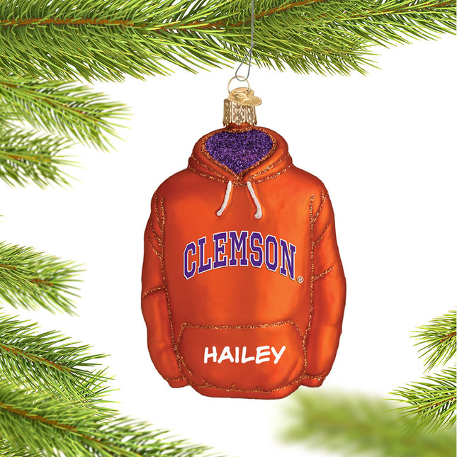 holiday personalized clemson university hoodie sweatshirt christmas ornament – Christmas ornament, holiday tree decoration or