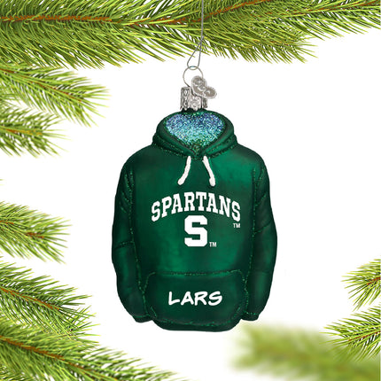 Michigan State University Hoodie Sweatshirt Ornament