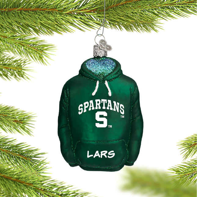 Michigan State University Hoodie Sweatshirt Ornament