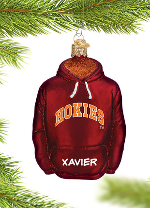 Virginia Tech University Hoodie Sweatshirt Ornament  by OLD WORLD CHRISTMAS Ornament