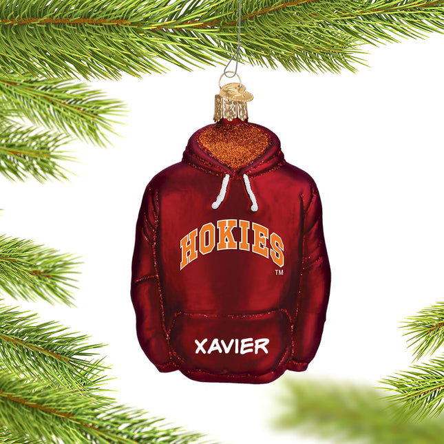 Virginia Tech University Hoodie Sweatshirt Ornament