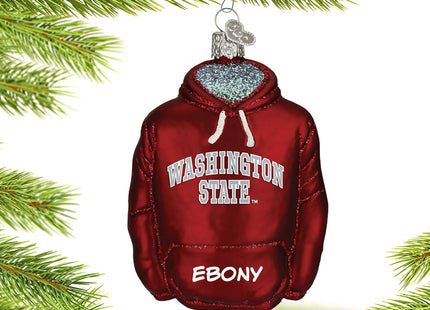 engraved personalized washington state university hoodie sweatshirt christmas ornament – Christmas ornament, holiday tree dec