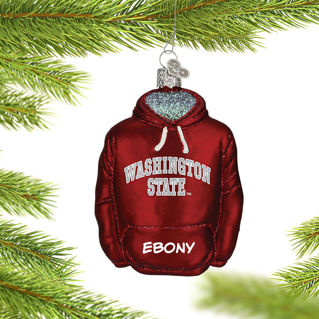 Washington State University Hoodie Sweatshirt Ornament
