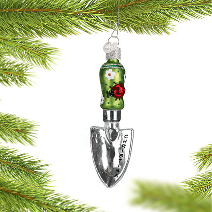 custom personalized garden trowel christmas ornament – Christmas ornament, holiday tree decoration or gift
