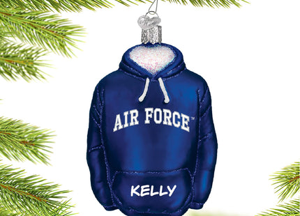 keepsake personalized air force hoodie sweatshirt christmas ornament – Christmas ornament, holiday tree decoration or gift