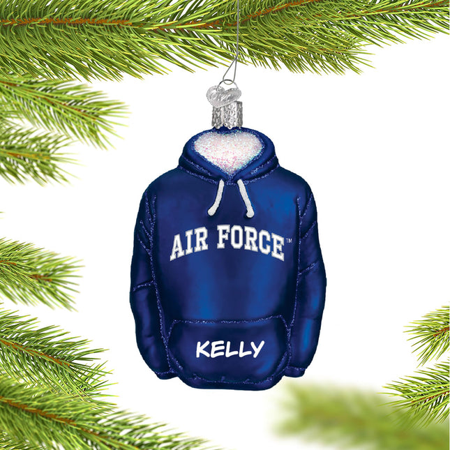 keepsake personalized air force hoodie sweatshirt christmas ornament – Christmas ornament, holiday tree decoration or gift