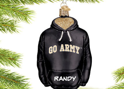 holiday personalized army hoodie sweatshirt christmas ornament – Christmas ornament, holiday tree decoration or gift