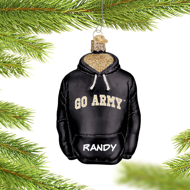 holiday personalized army hoodie sweatshirt christmas ornament – Christmas ornament, holiday tree decoration or gift