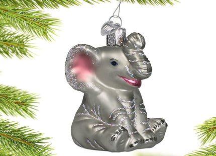 holiday personalized little elephant christmas ornament – Christmas ornament, holiday tree decoration or gift