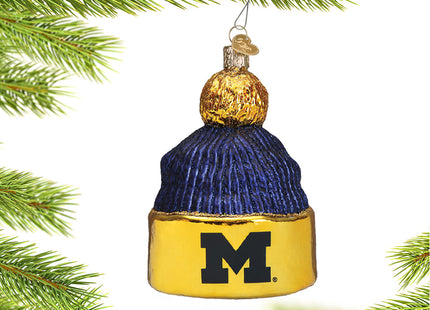 decorative personalized university of michigan beanie christmas ornament – Christmas ornament, holiday tree decoration or gif