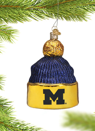University of Michigan Beanie Ornament  by OLD WORLD CHRISTMAS Ornament