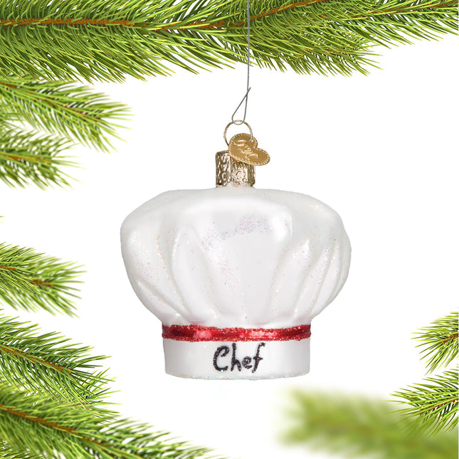 engraved personalized chef's hat christmas ornament – Christmas ornament, holiday tree decoration or gift