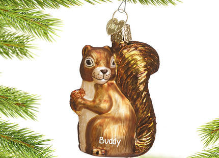 personalized personalized backyard squirrel christmas ornament – Christmas ornament, holiday tree decoration or gift