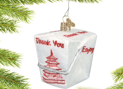 custom personalized chinese food takeout container christmas ornament – Christmas ornament, holiday tree decoration or gift