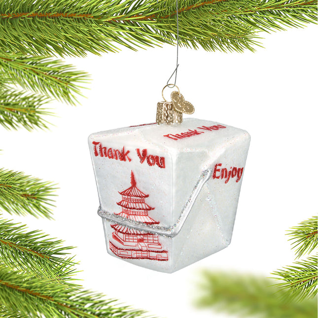 custom personalized chinese food takeout container christmas ornament – Christmas ornament, holiday tree decoration or gift