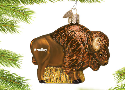 keepsake personalized buffalo christmas ornament – Christmas ornament, holiday tree decoration or gift