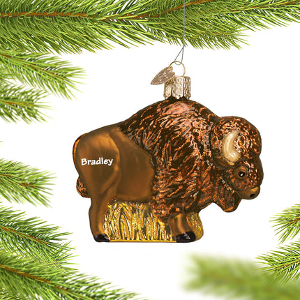 keepsake personalized buffalo christmas ornament – Christmas ornament, holiday tree decoration or gift
