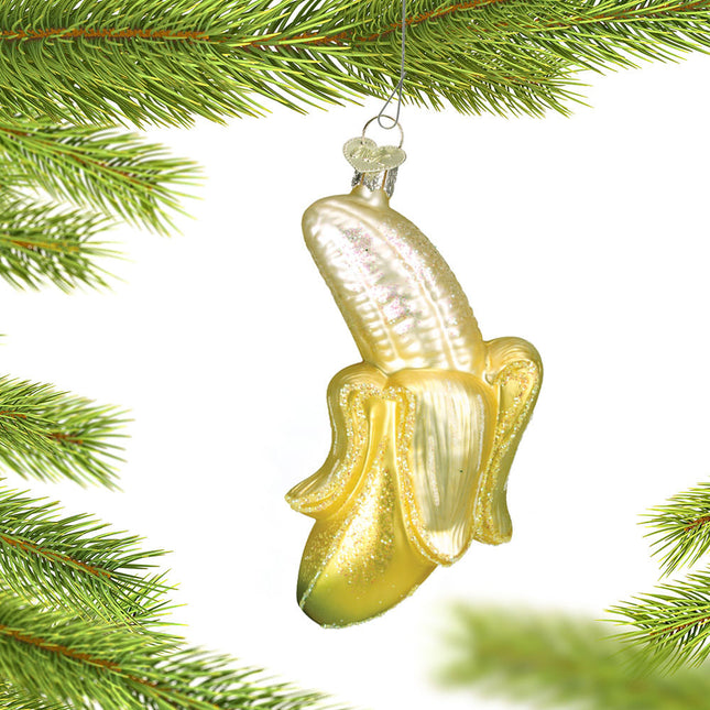 personalized peeled banana christmas ornament – Christmas ornament, holiday tree decoration or gift