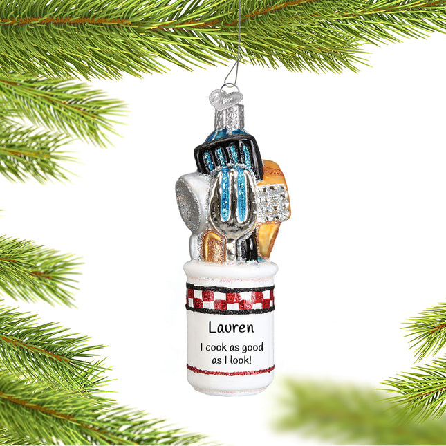 keepsake personalized kitchen utensils christmas ornament – Christmas ornament, holiday tree decoration or gift