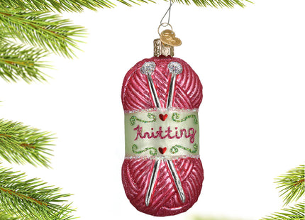 holiday personalized knitting yarn christmas ornament – Christmas ornament, holiday tree decoration or gift