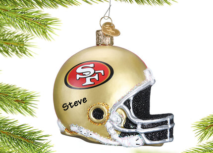 personalized personalized san francisco 49ers nfl helmet christmas ornament – Christmas ornament, holiday tree decoration or 