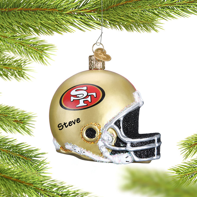 personalized personalized san francisco 49ers nfl helmet christmas ornament – Christmas ornament, holiday tree decoration or 