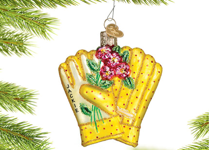 engraved personalized gardening gloves christmas ornament – Christmas ornament, holiday tree decoration or gift